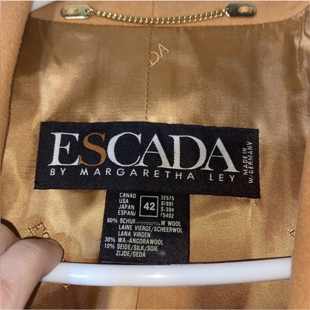Escada Women's Camel Double-Breasted Blazer - Picture 3 of 5